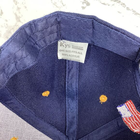 USA Eagle American Flag Hat Ball Cap Blue Gold One Size New NWOT KYS Design - Picture 4 of 5